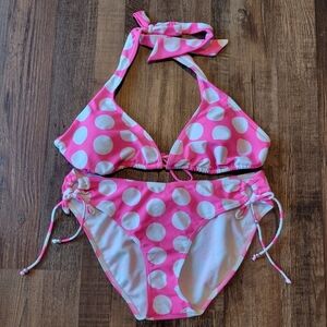 InGear Pink White Polka Dot Bikini Set